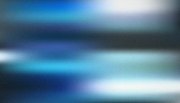 Blue abstract gradient blurred colorful with grain noise effect. Film grain background design. Social media, cover, web, magazine.