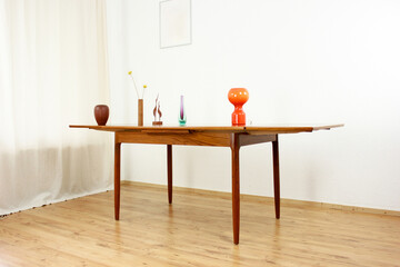 A mid century teak dining table with four chairs from the 50s 60s Danish Design Vintage Dining...