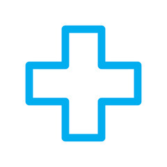 Blue medical cross icon