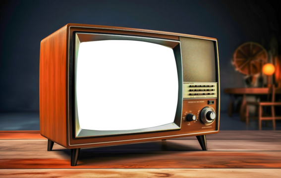 retro vintage television model, generative ai