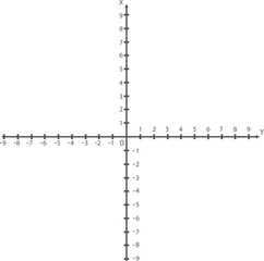X Y Axis Cartesian Coordinate Plane. Vector Illustration Design. Transparent Background.	