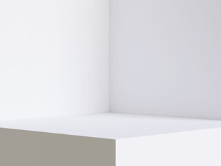 Podium product display scene presentation realistic render illustration