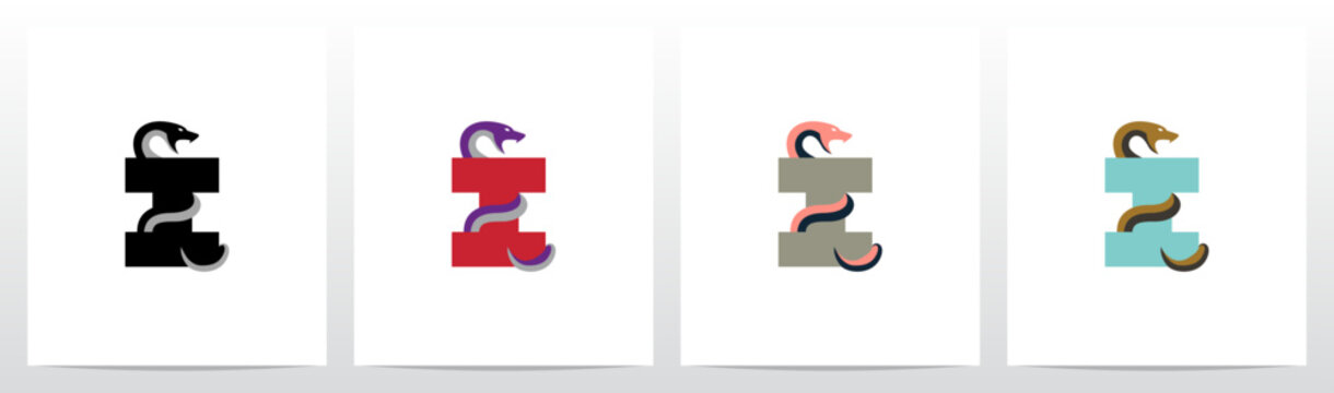 Snake Encircling Letter Logo Design I