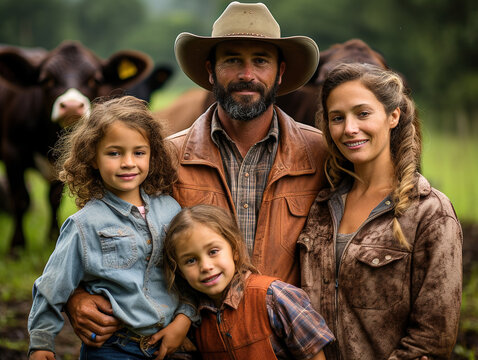 Country Contentment: A Happy Farmers Family