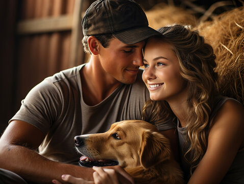 A Couple's Best Friend: A Couple with Their Dog
