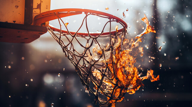 Close-Up of Basketball Net: The Target for Every Shot