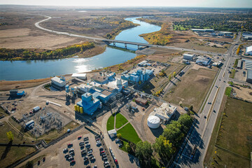 Aerial of the Marquis Industrial Neighborhood in Saskatoon