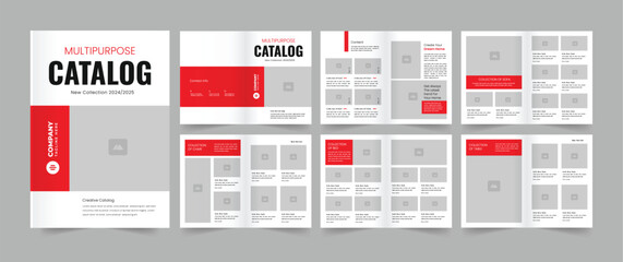 Multipurpose Product Catalog Design with Text and Picture Placeholder.