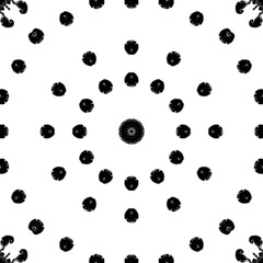 black and white dots Mandala Design