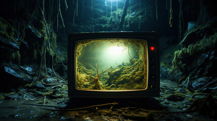 Subterranean Screen: A Television Unearthed from the Cave's Depths