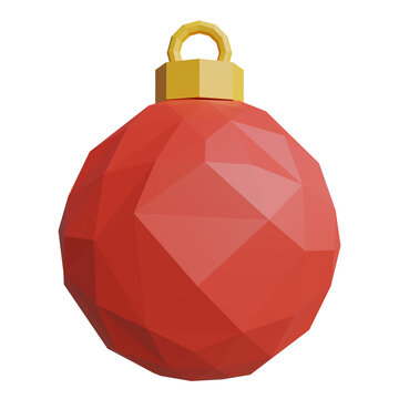 3d render of ball decoration with christmas season.
