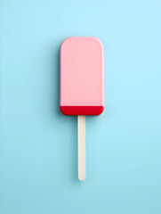 An ice cream on a stick minimalism bright colors. High-resolution