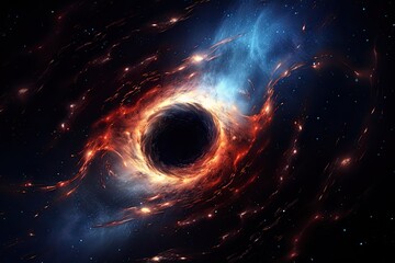 A collapsing star forming a black hole, symbolizing the creation of these enigmatic cosmic entities