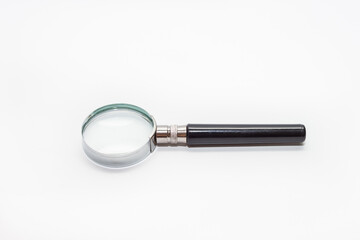 Magnifying glass on a white background