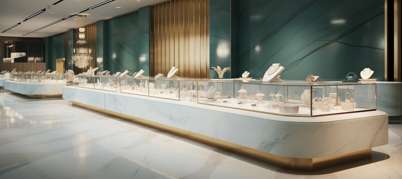 Jewelry boutique showroom, luxury shop