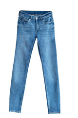 Blue jeans isolated on transparent background.