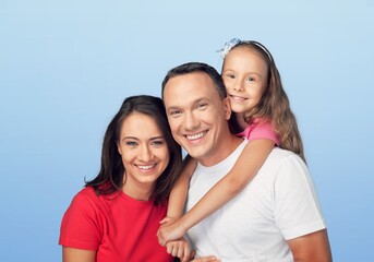 happy young family have fun with children