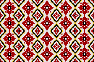 ethnic seamless Fabric textures pixel art style.