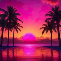 Foto op Canvas sunset on beach © Cygnets