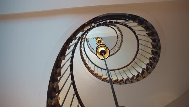 View of a vintage staircase in the interior