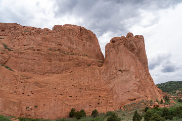 Garden of the Gods at sunset on a fall evening in Colorado Springs, CO