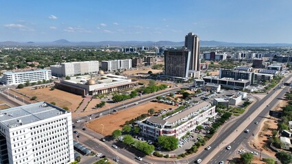 Central Business District (CBD) in Gaborone, Botswana, Africa