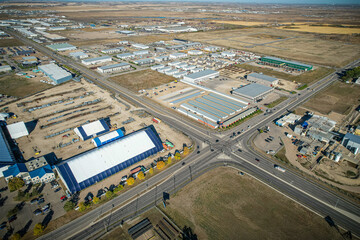 Aerial of the Marquis Industrial Neighborhood in Saskatoon