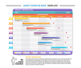timeline gantt chart infographic template background