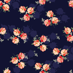 flower with retro design on background