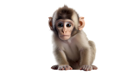 Fototapeta premium Monkey on transparent background