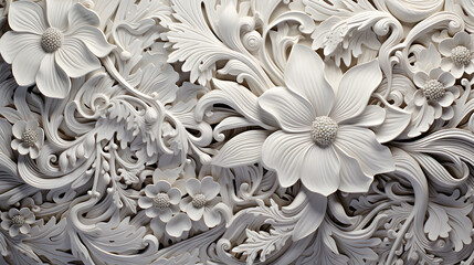 white floral ornament background.