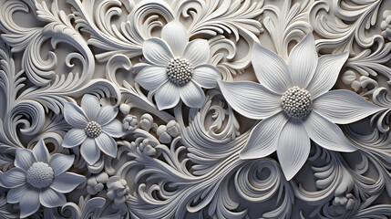 white floral ornament background.