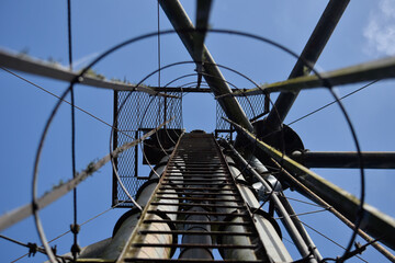 escalera torre a manga de silo granelero