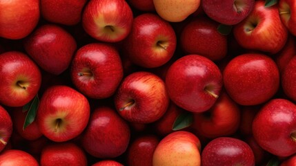 Apple seamless pattern. Berries background.