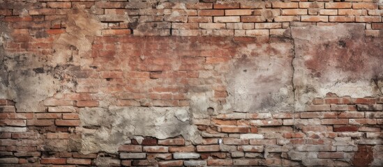 Textured brick wall with frame