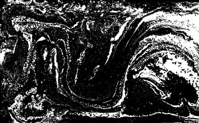 Abstract Marble Black and White Grunge Texture.
