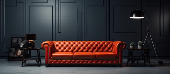 Photo studios interior featuring sofa and lighting gear