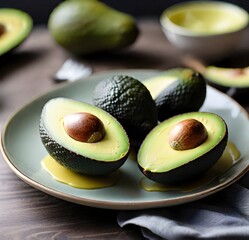 avocado cut in half