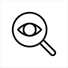 Search icon. Magnifier icon vector flat. in trendy design on white background