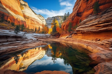 Fototapeta na wymiar landscape of the Zion National Park , United States of America