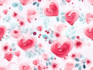 valentine romantic seamless pattern template