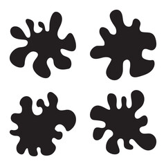 Set of abstract modern blob shape isolated on white background. Vector illustration