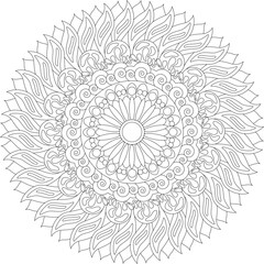 Intricate stress-free relaxing Mandala Adult Coloring Book detailed floral pattern zentangle