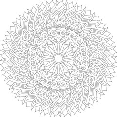 Intricate stress-free relaxing Mandala Adult Coloring Book detailed floral pattern zentangle