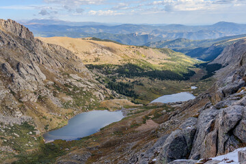 Chicago Lakes overlook in the Mount Evans/Mount Blue Sky Wilderness in Colorado on a sunny...