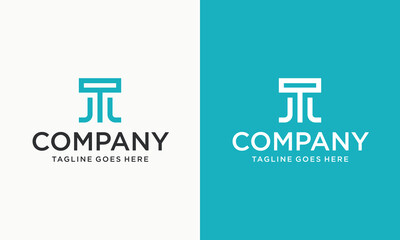 Modern T Monogram T law initial logo design