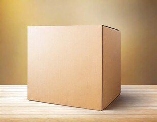 empty cardboard box mockup