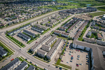 Aerial of the Lakewood Suburban Centre Neighborhood in Saskatoon