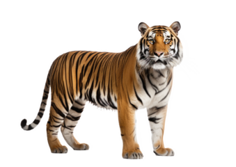 Tiger isolated on transparent white background