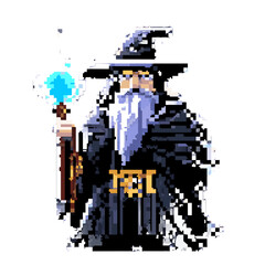 Obraz premium wizard, pixel art, rpg game, rpg maker